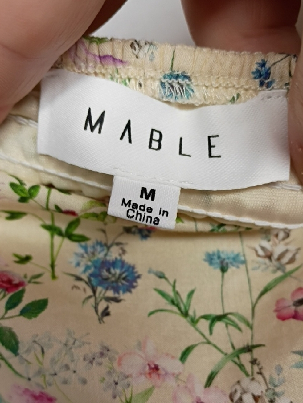 Cream Floral Tie-Shoulder Sundress - Picture 9 of 13